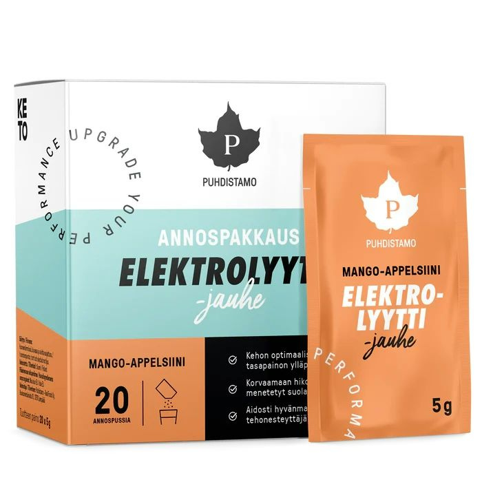 Puhdistamo Electrolyte Powder 20x 5 g - mango/pomeranč 