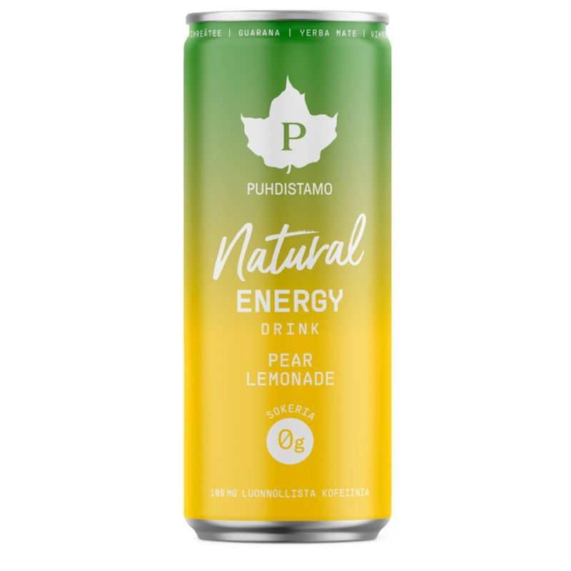 Puhdistamo Natural Energy Drink, 330 ml Varianta: Natural Energy Drink 330 ml pear lemonade