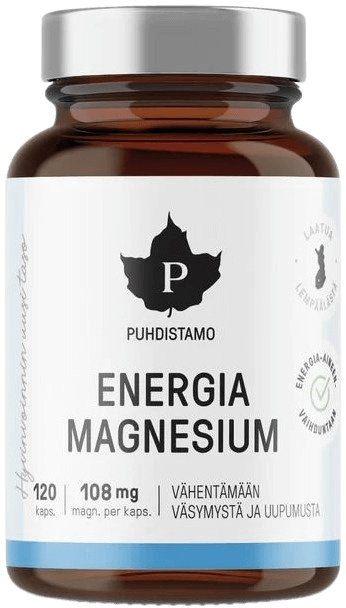Puhdistamo Energia Magnesium 120 kapslí