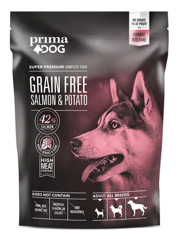 PrimaDog Grain-Free Adult All Breeds Salmon & Potato 1,5 kg