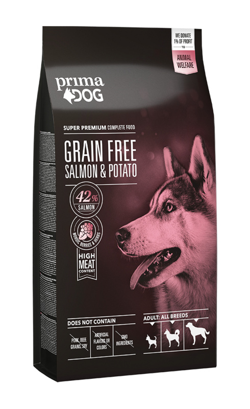 PrimaDog Grain-Free Adult All Breeds Salmon & Potato 10 kg