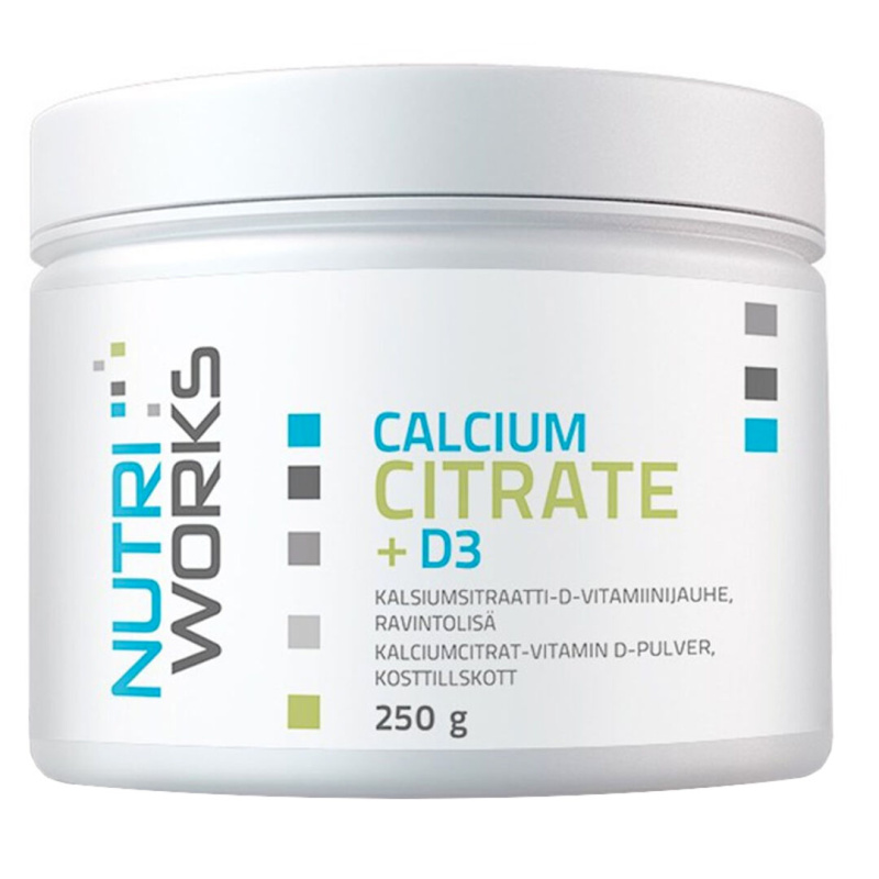 NutriWorks Calcium Citrate + D3 250 g
