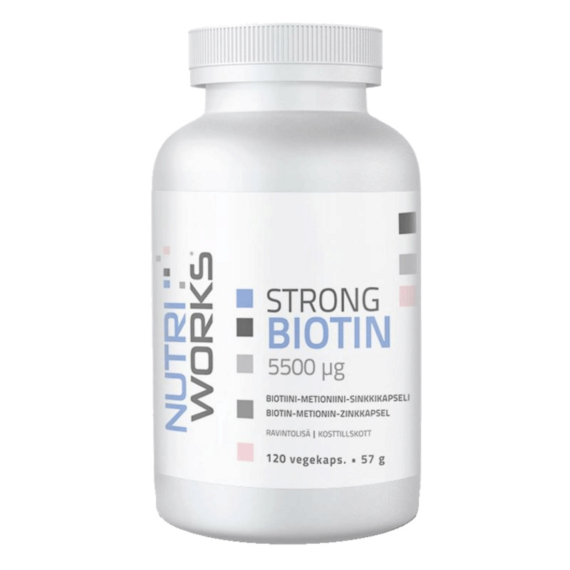 NutriWorks Strong Biotin 5500µg - 120 kapslí