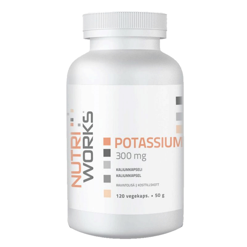 NutriWorks Draslík Potassium 300mg 120 kapslí
