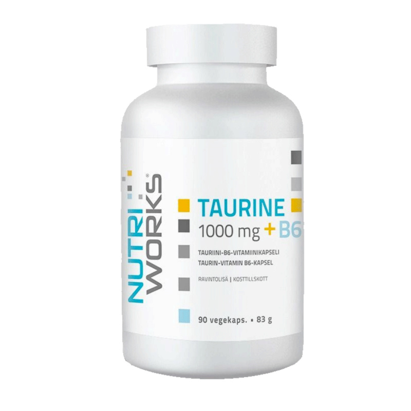 NutriWorks Taurine 1000mg + B6 90 kapslí