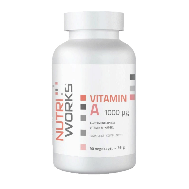 NutriWorks Vitamin A 1000µg - 90 kapslí