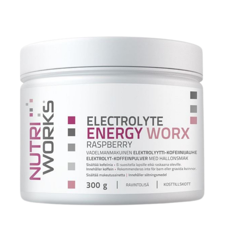 NutriWorks Electrolyte ENERGY Worx 300g - malina