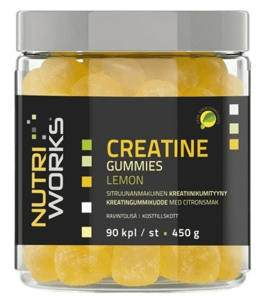 NutriWorks Creatine Gummies 90 želé bonbónů - citron