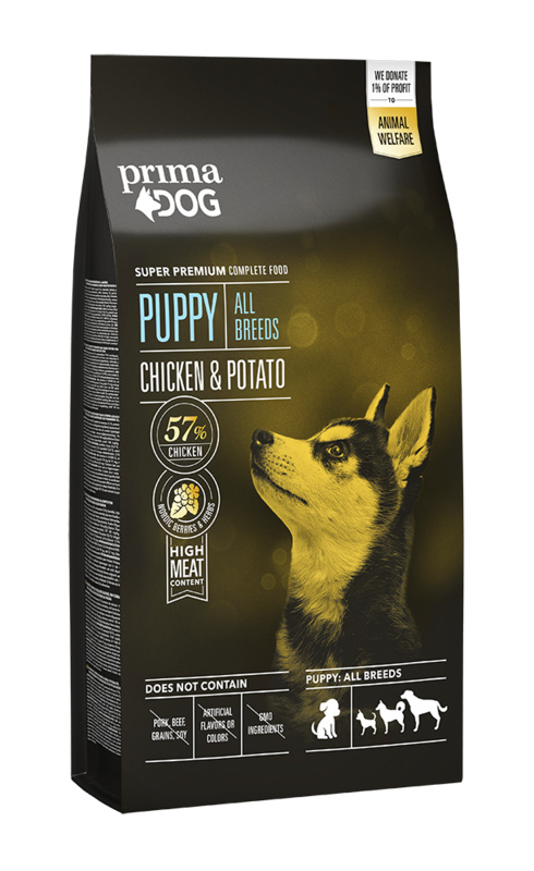 PrimaDog Puppy All Breeds Chicken & Potato 10 kg