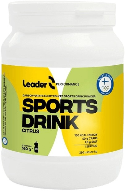 Leader Sports Drink (Energetický a iontový nápoj) 560 g - citrus 