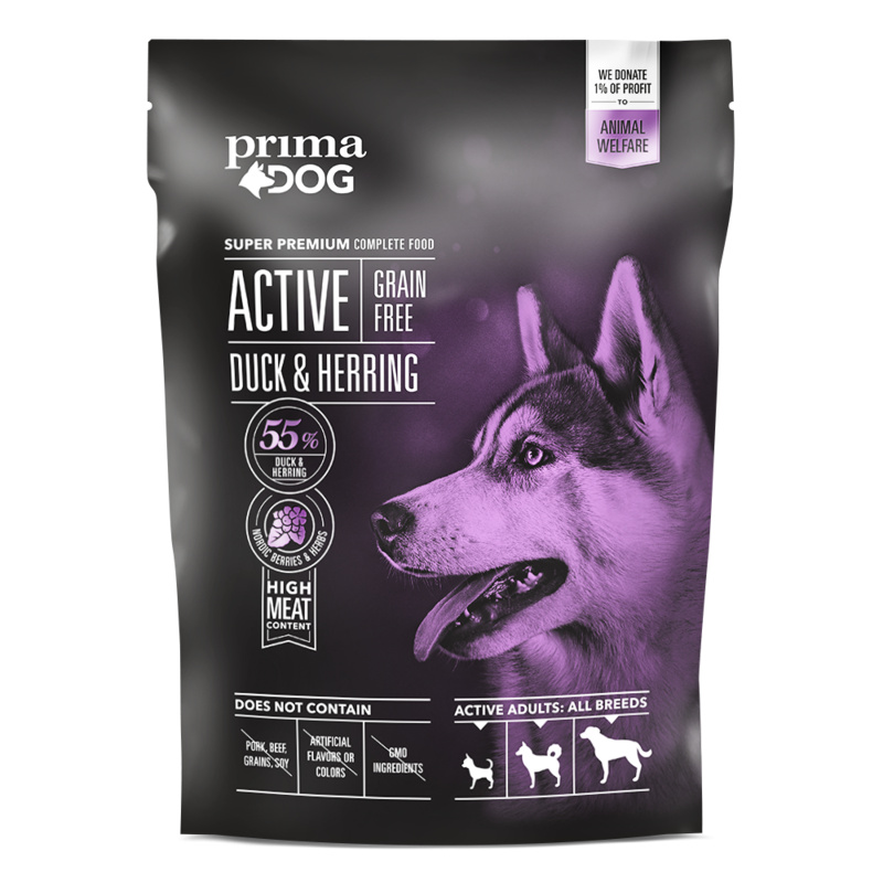 PrimaDog Duck-Herring Active Grain-Free 1,5 kg