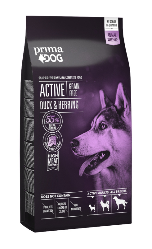 PrimaDog Duck-Herring Active Grain-Free 10 kg