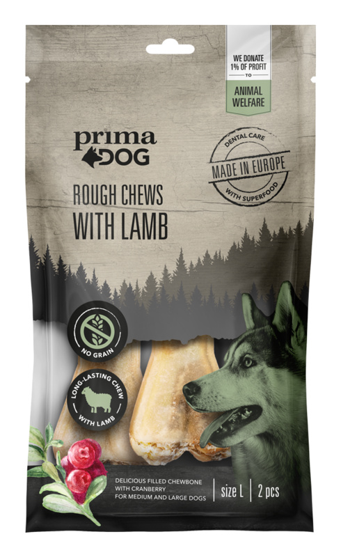 PrimaDog Rough Chews Lamb-Cranberry L 13,5 cm 140 g
