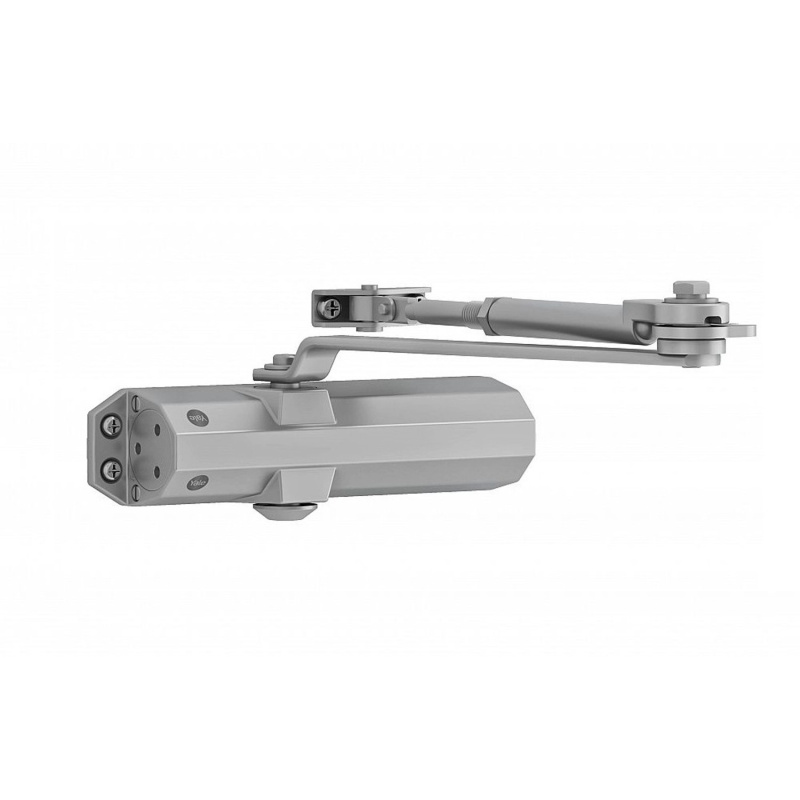 Yale Zavírač dveří DC 4500 s lomeným ramínkem, stříbrná