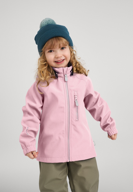 Dětská softshellová bunda Reima Vantti - grey pink Velikost: 122
