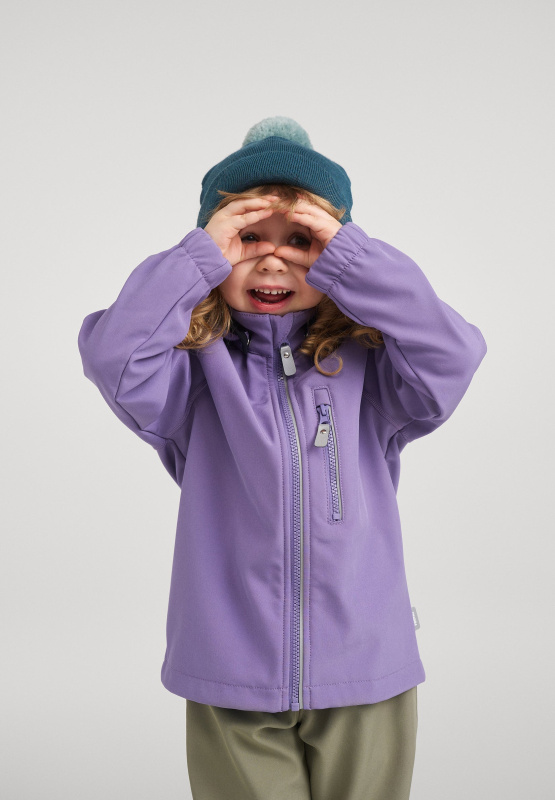 Dětská softshellová bunda Reima Vantti - misty violet Velikost: 86