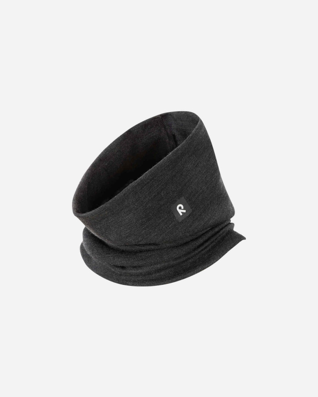 Dětský nákrčník Reima Saarto - black melange Velikost: one size