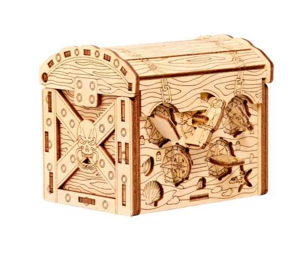 EscapeWelt Dřevěný hlavolam Pirátská truhla