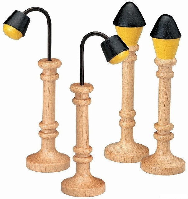 Vláčkodráha doplňky - Pouliční lampy, 4ks (Maxim)