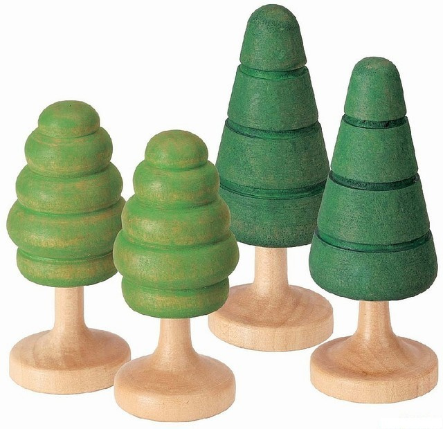 Vláčkodráha doplňky - Stromy, 4ks (Maxim)