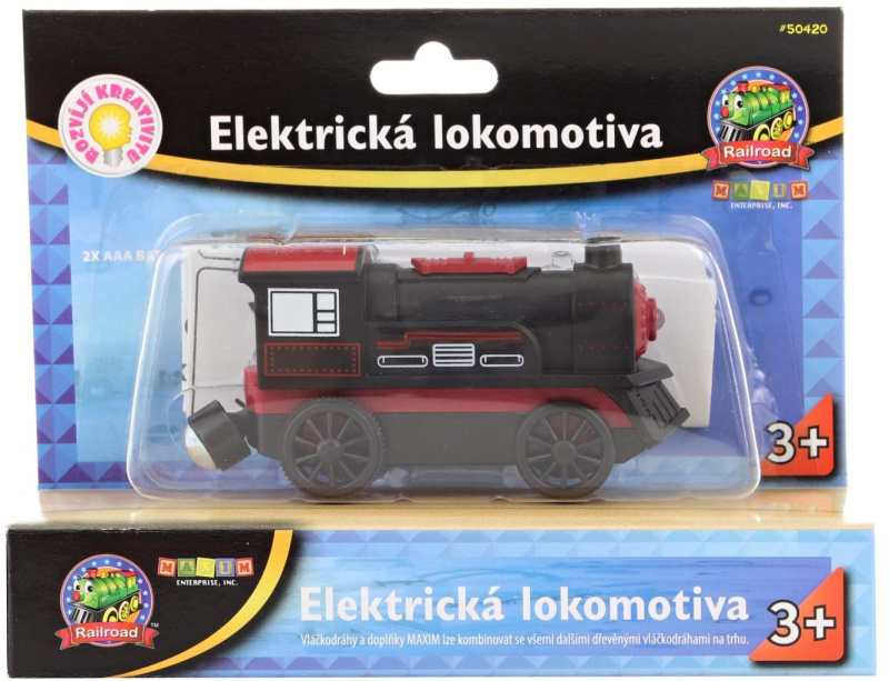 Vláčkodráha mašinka - Elektrická s pohonem, Černá (Maxim)