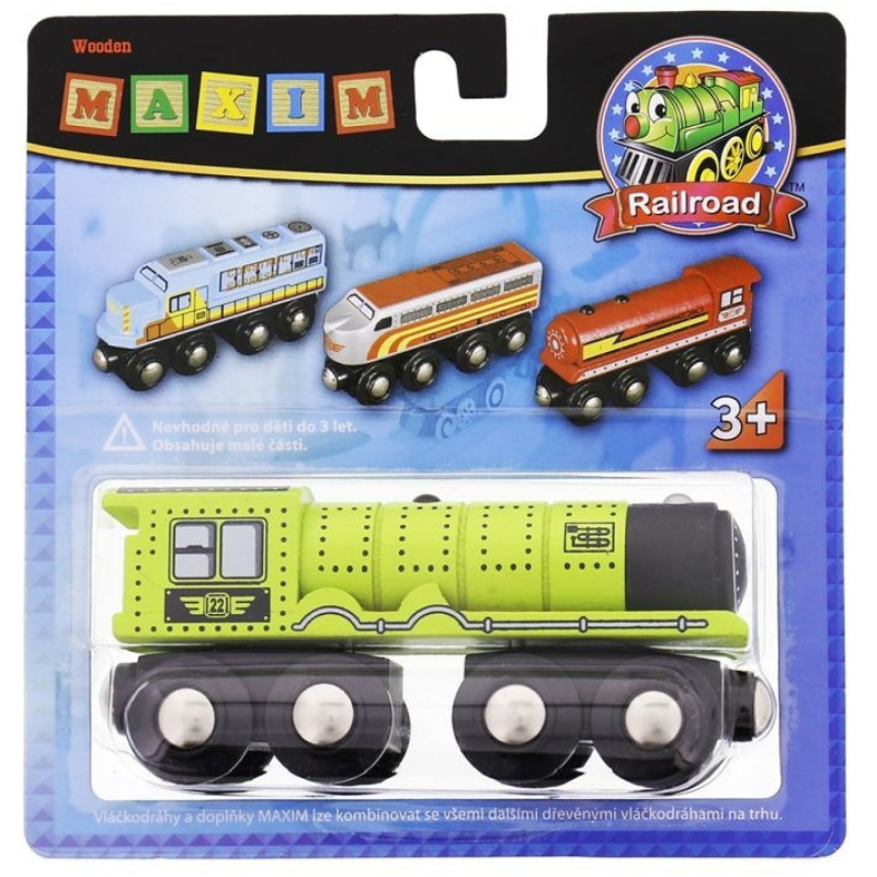 Maxim Dřevěná parní lokomotiva