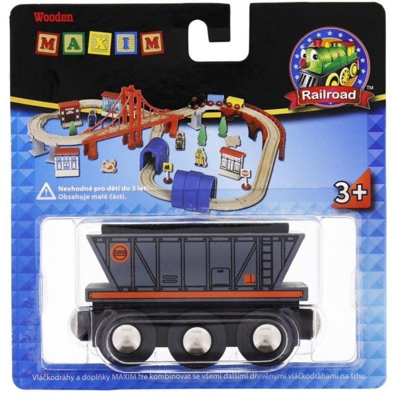 Maxim Dřevěný nákladní vagón uhlí