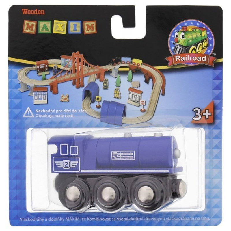 Maxim Dřevěná parní lokomotiva