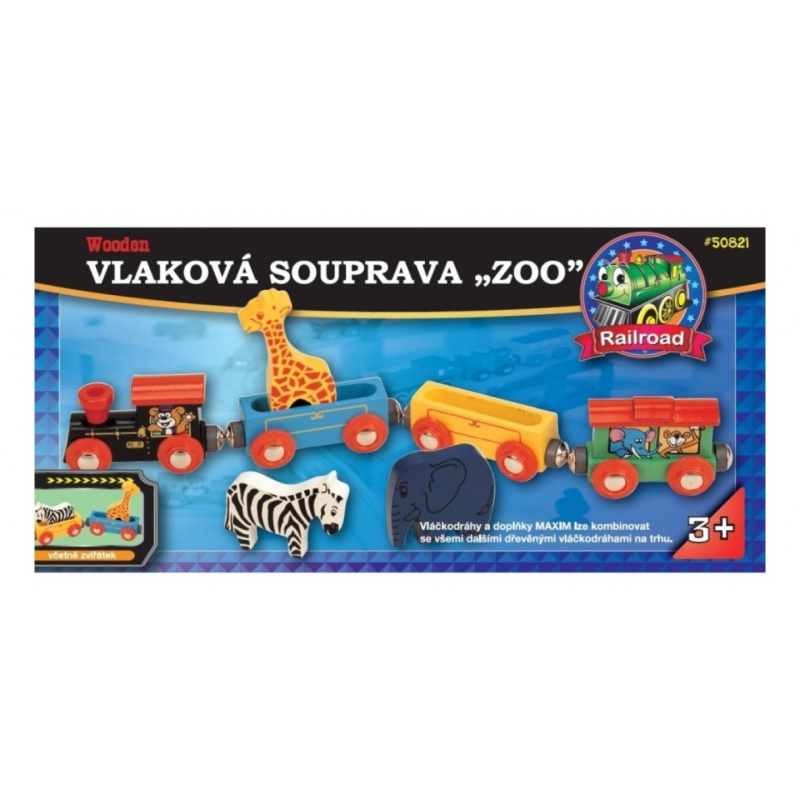 Maxim Dřevěný vláček zoo