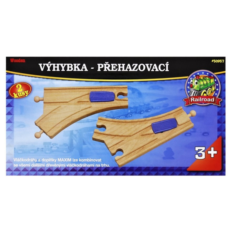 Vláčkodráha koleje - Výhybka přehazovací, 2ks (Maxim)