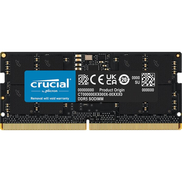 Crucial DDR5 16GB 5600MHz CL46 SO-DIMM (1x16GB) (CT16G56C46S5) Černá