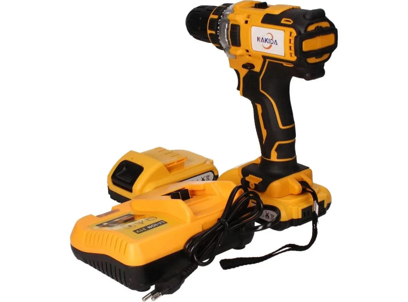 Nakida Akumulátorová vrtačka se šroubovákem NAKIDA HBN-5708-1 + 2x baterie + příslušenství