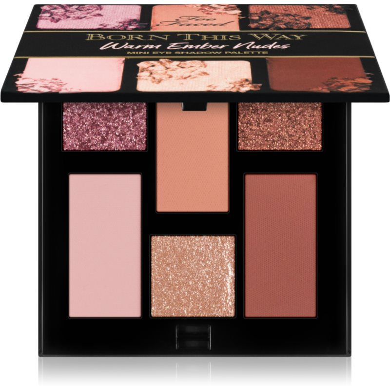 Too Faced Born This Way Natural Nudes Mini Eye Shadow Palette paletka očních stínů odstín Warm Ember Nudes 5,7 g
