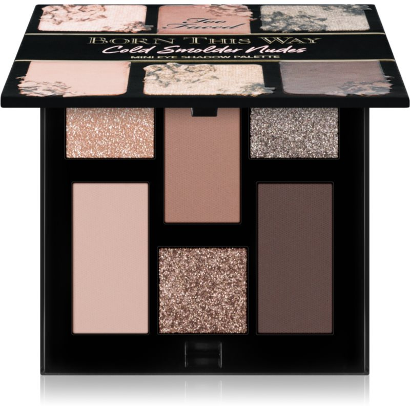 Too Faced Born This Way Natural Nudes Mini Eye Shadow Palette paletka očních stínů odstín Cold Smolder Nudes 5,7 g