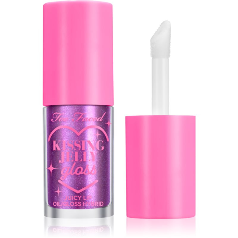 Too Faced Kissing Jelly Lip Oil Gloss olejový lesk na rty pro intenzivní hydrataci odstín Birthday Kiss 4.5 ml