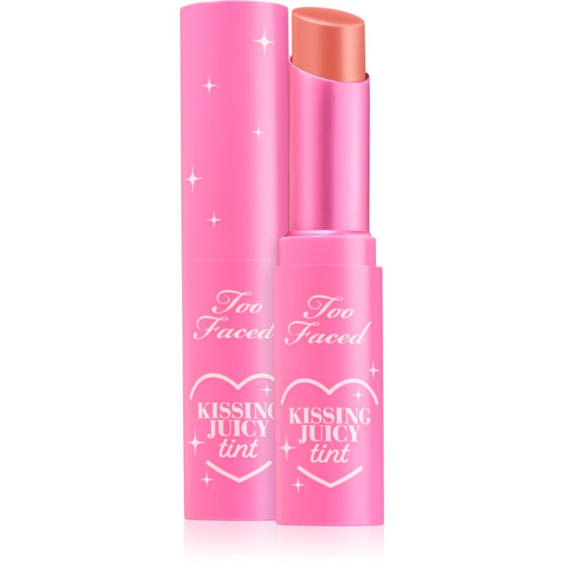 Too Faced Kissing Juicy Lip Tint tónovací balzám na rty s hydratačním účinkem odstín Peach Rings 3 g