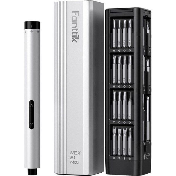 Fanttik E1 Max sada elektrických šroubováků, 3,7 V stříbrná