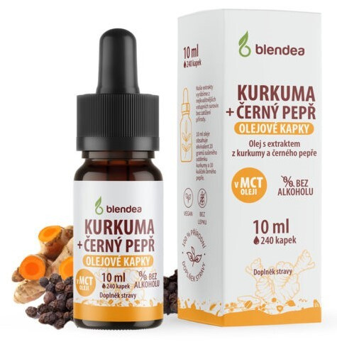 BLENDEA Kurkuma + černý pepř olejové kapky 10 ml