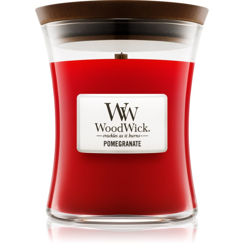 Woodwick Pomegranate vonná svíčka s dřevěným knotem 275 g