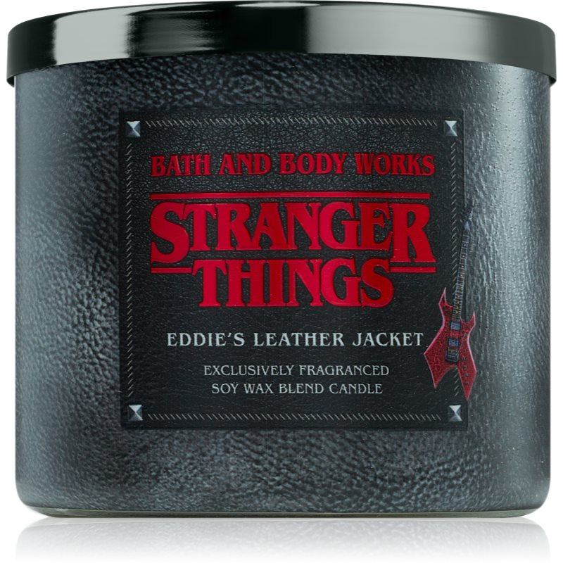 Bath & Body Works Stranger Things Eddie's Leather Jacket vonná svíčka 411 g