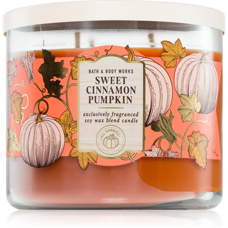 Bath & Body Works Sweet Cinnamon Pumpkin vonná svíčka 411 g