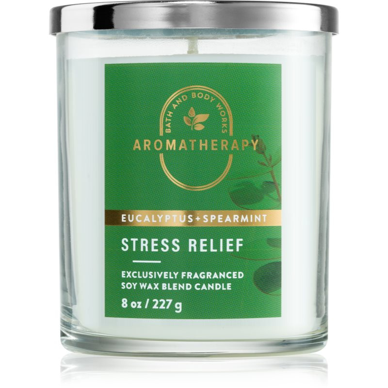 Bath & Body Works Stress Relief Eukalyptus Spearmint vonná svíčka 227 g