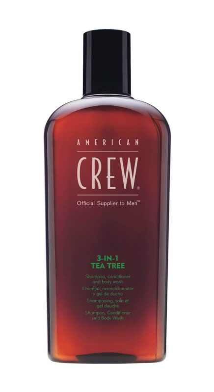 American Crew Hair & Body 3-IN-1 Tea Tree šampón, kondicionér a sprchový gel 3 v 1 pro muže 450 ml