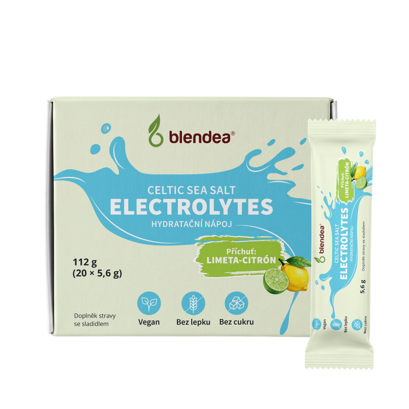 Blendea Elektrolyty hydratační nápoj s příchutí Limeta-citrón 112 g
