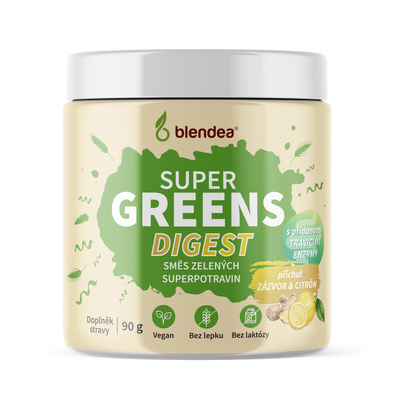 Blendea Supergreens Digest Zázvor a citron BIO 90 g