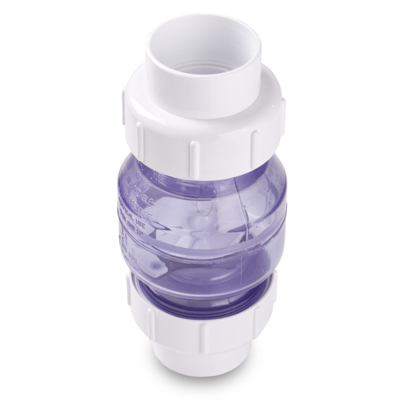 Zpětná klapka transparentní 63 mm bez pružiny
