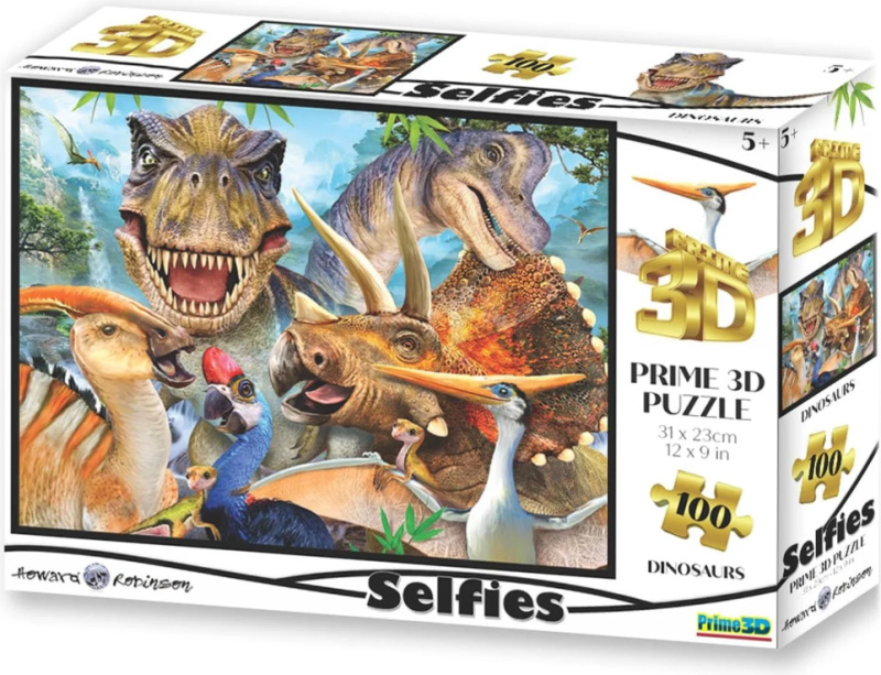 3d puzzle dino selfie 100 dílků