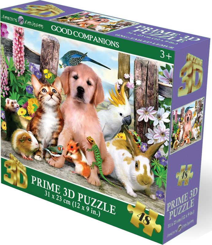 PRIME 3D PUZZLE - Dobří společníci 48 dílků
