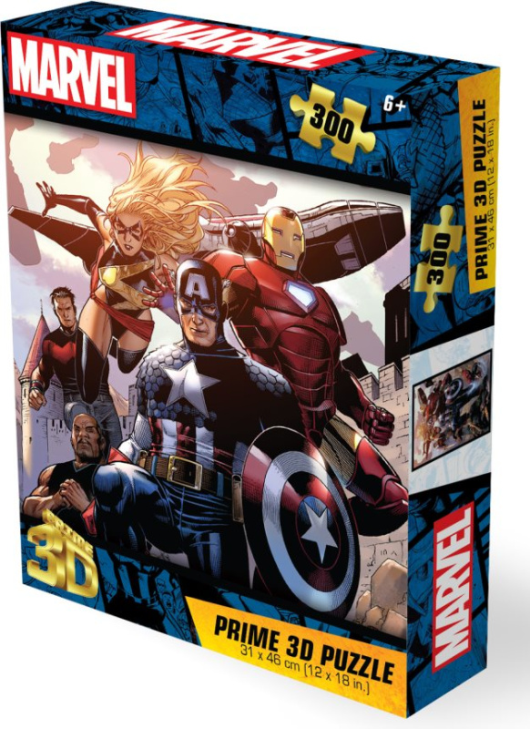Puzzle s 3D efektem Prime 3D 300 dílků Marvel Avengers