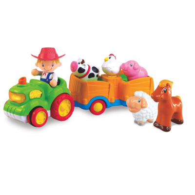 HAP-P-KID Traktor - Zvířecí farma Stiskni a jeď